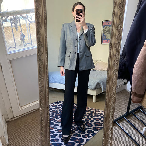 Blazer imprimé à carreaux