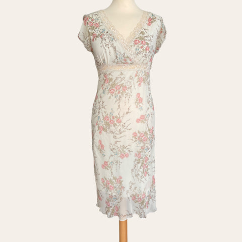 Floral print mid-length dress