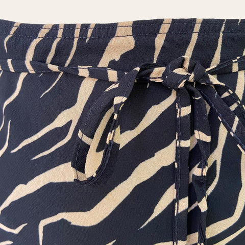 Zebra midi skirt