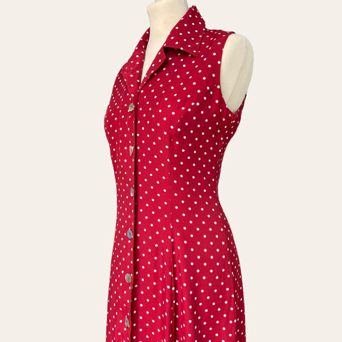 Robe chemise imprimé pois