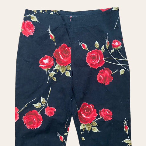 Pantalon à roses