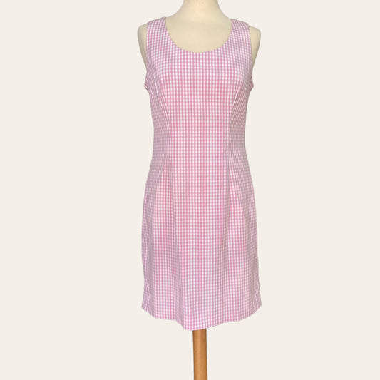 Gingham print midi dress