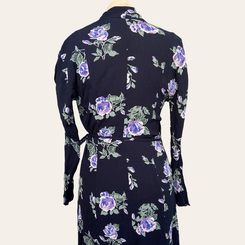 Floral print wrap dress