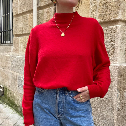 Red wool sweater