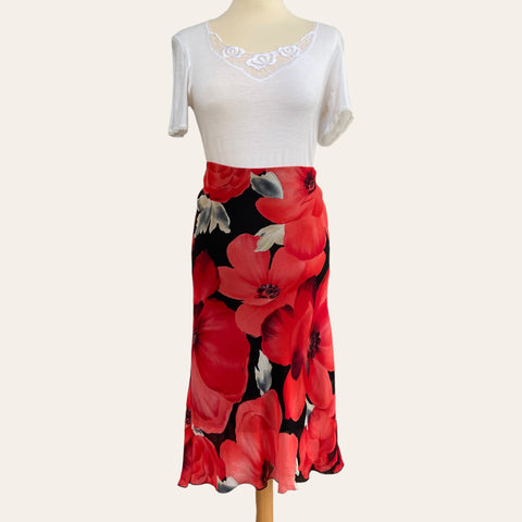 Jupe midi imprimé floral