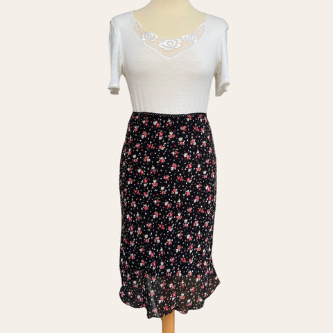 Jupe midi imprimé floral