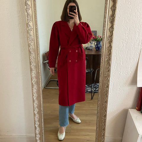 Belted wool coat