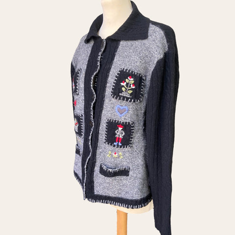 Cardigan autrichien à broderies