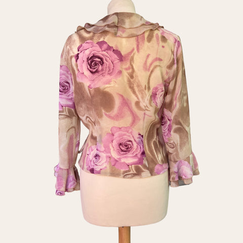 Blouse cache-cœur imprimé floral