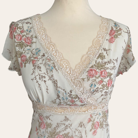 Robe mi-longue imprimé floral