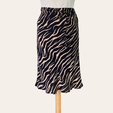 Zebra midi skirt