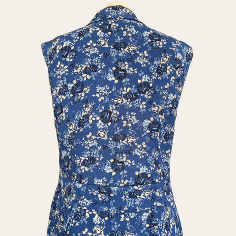 Summer floral print buttoned dress