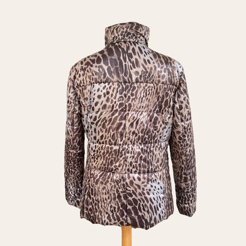 Leopard print down jacket