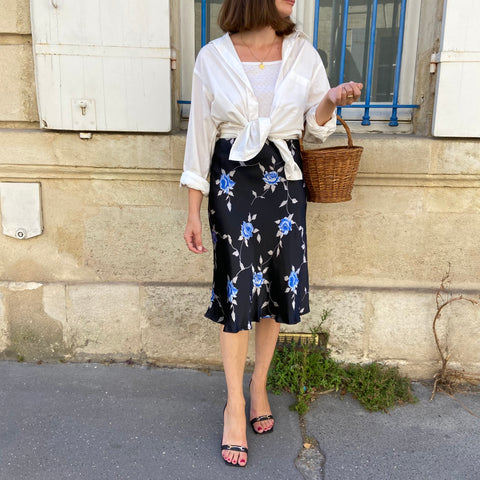 Jupe midi imprimé floral