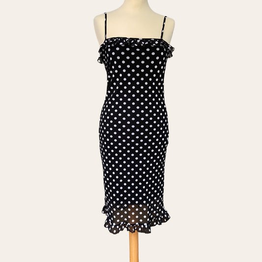 Polka dot print midi dress