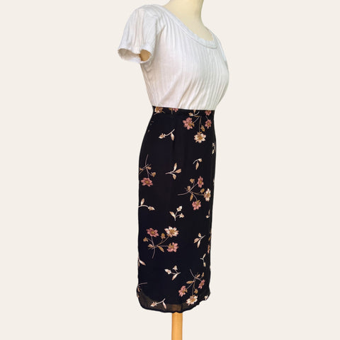 Jupe midi imprimé floral