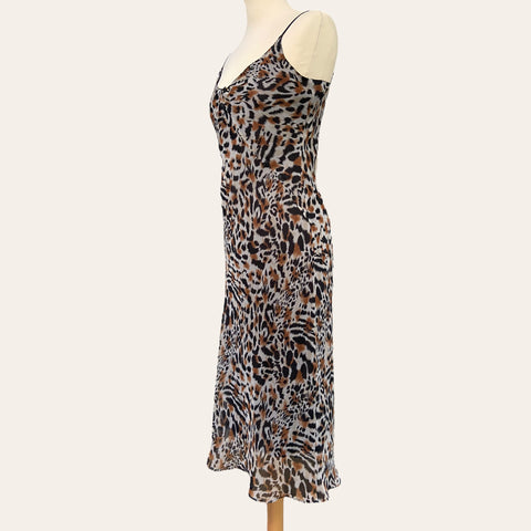 Robe midi imprimé animalier