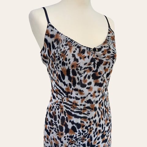 Robe midi imprimé animalier