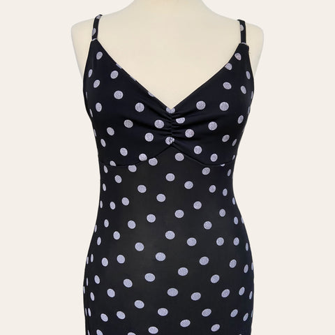 Robe midi imprimé pois