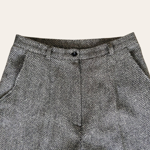 Herringbone wool pants