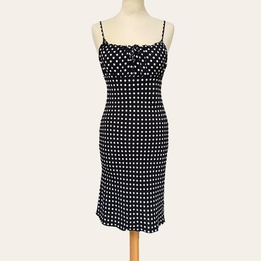 Polka dot print midi dress