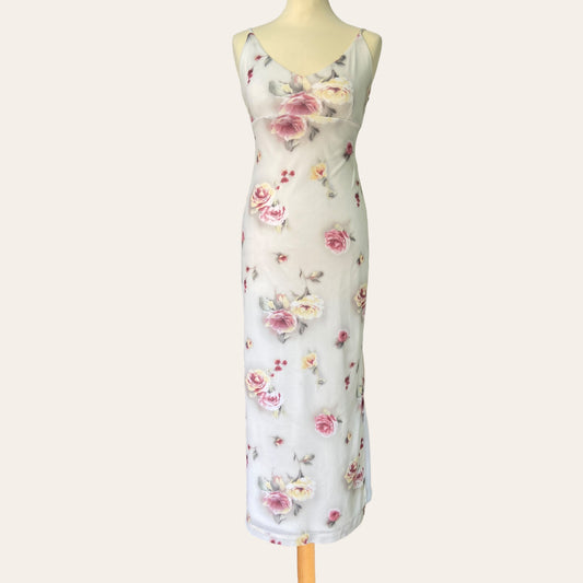 Long floral print dress