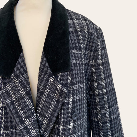 Checked wool blazer