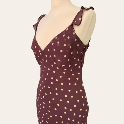 Robe midi imprimé à pois