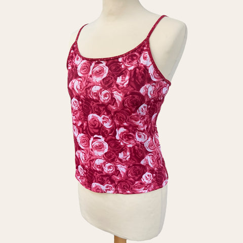 Rose print tank top