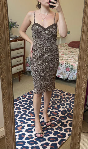 Robe midi imprimé animalier