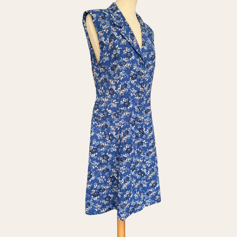 Summer floral print buttoned dress