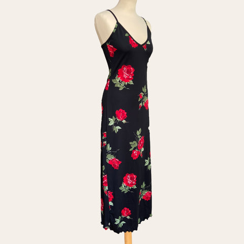 Long floral print dress