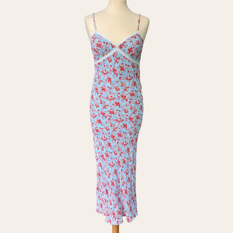 Robe mi-longue imprimé floral