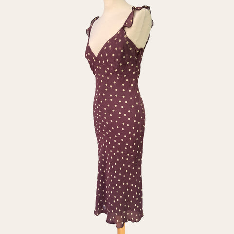 Robe midi imprimé à pois