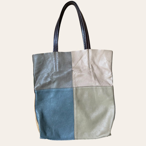 Sac patchwork en cuir