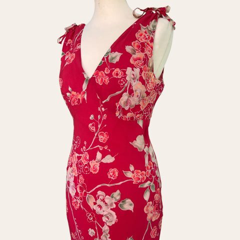 Robe mi-longue imprimé floral