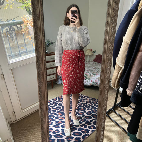 Jupe midi imprimé floral