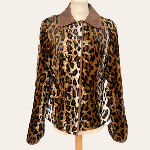 Reversible leopard jacket