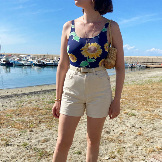 Maillot de bain imprimé tournesol