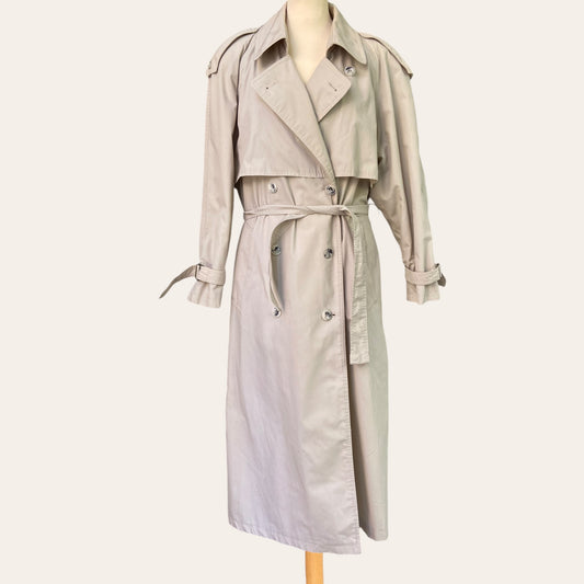 Belted mid-length trench coat