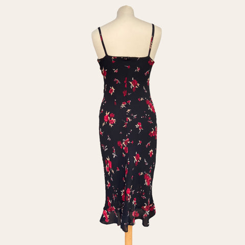 Floral print mid-length dress