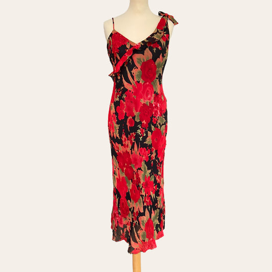 Robe asymétrique imprimé floral