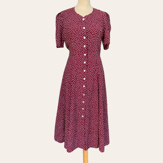 Polka dot buttoned dress