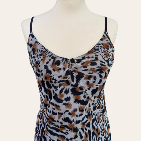 Robe midi imprimé animalier