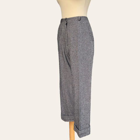 Herringbone wool pants