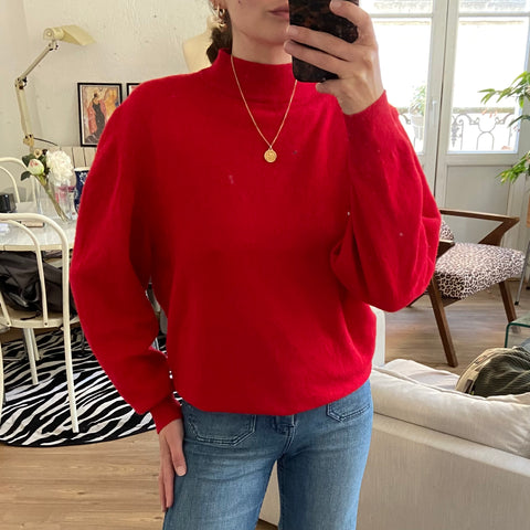 Red wool sweater