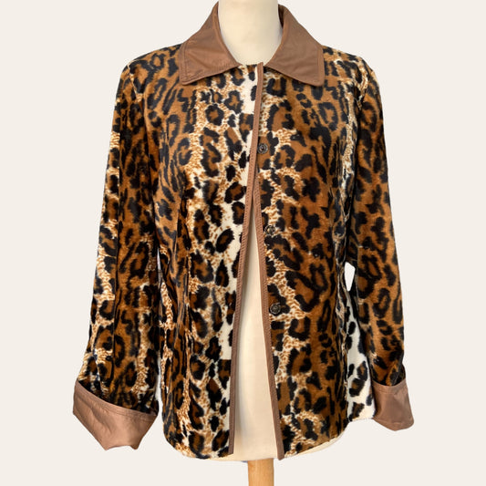 Reversible leopard jacket