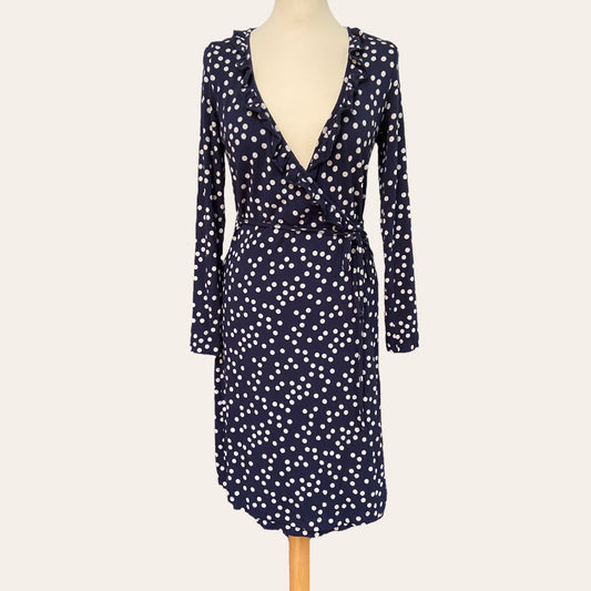 Polka dot wrap dress