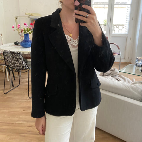 Blazer noir en laine