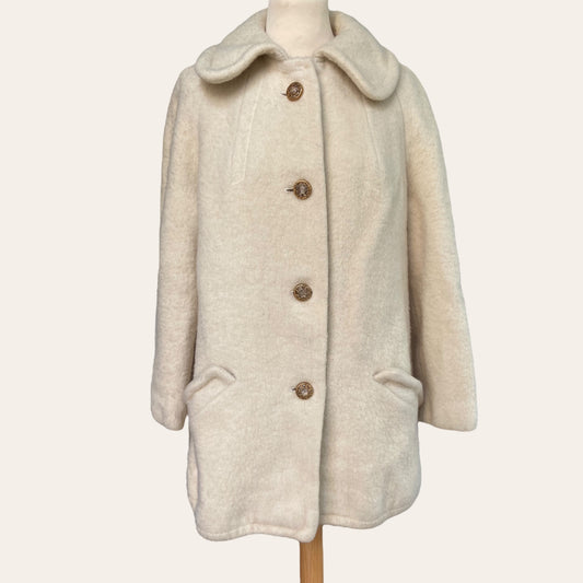 Cream wool coat